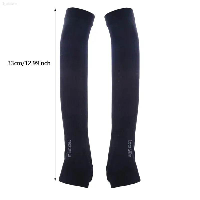 1Pair Ice Silk Sleeve Sunscreen Cuff Arm Sleeves Uv Sun Protect Anti-Slip Summer Men Women Gloves Outdoor Riding Arm Cover - Estalios