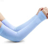 1Pair Ice Silk Sleeve Sunscreen Cuff Arm Sleeves Uv Sun Protect Anti-Slip Summer Men Women Gloves Outdoor Riding Arm Cover - Estalios