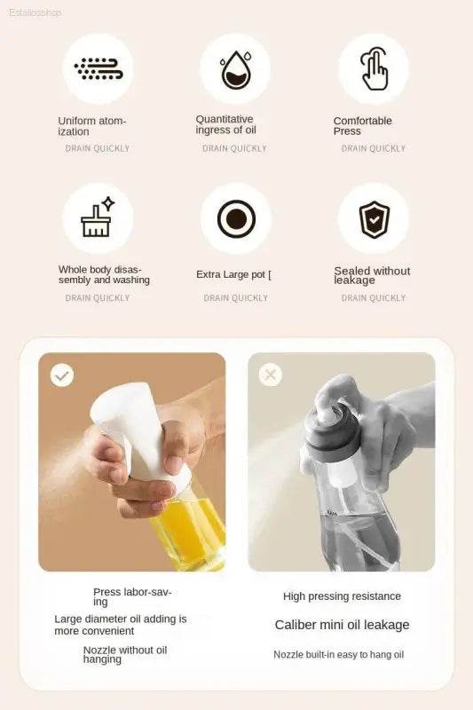 Oil sprayer product advertisement.