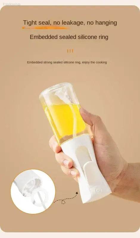 Oil sprayer with silicone ring.