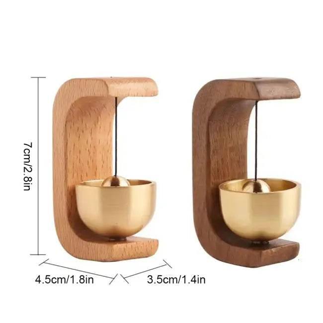 Vibrant Wooden Meditation Chime Set with Brass Elegance for Tranquility - Estalios