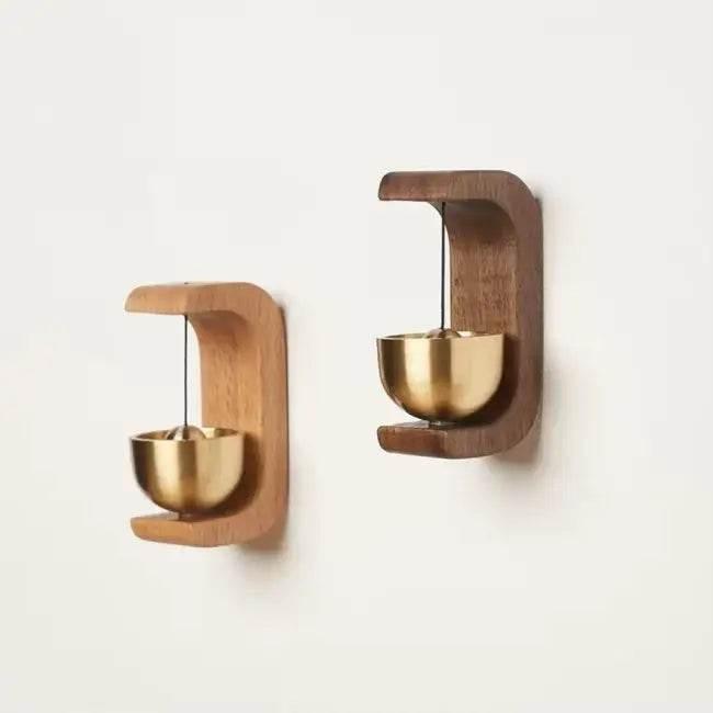 Vibrant Wooden Meditation Chime Set with Brass Elegance for Tranquility - Estalios
