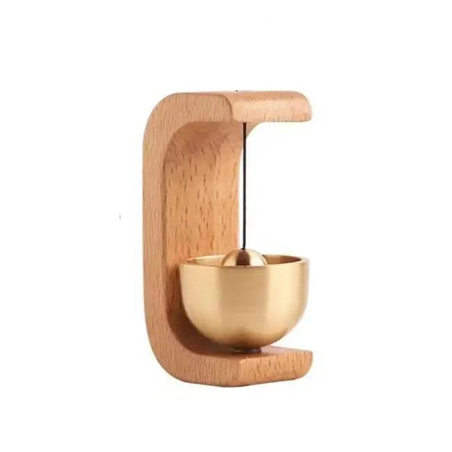 Vibrant Wooden Meditation Chime Set with Brass Elegance for Tranquility - Estalios