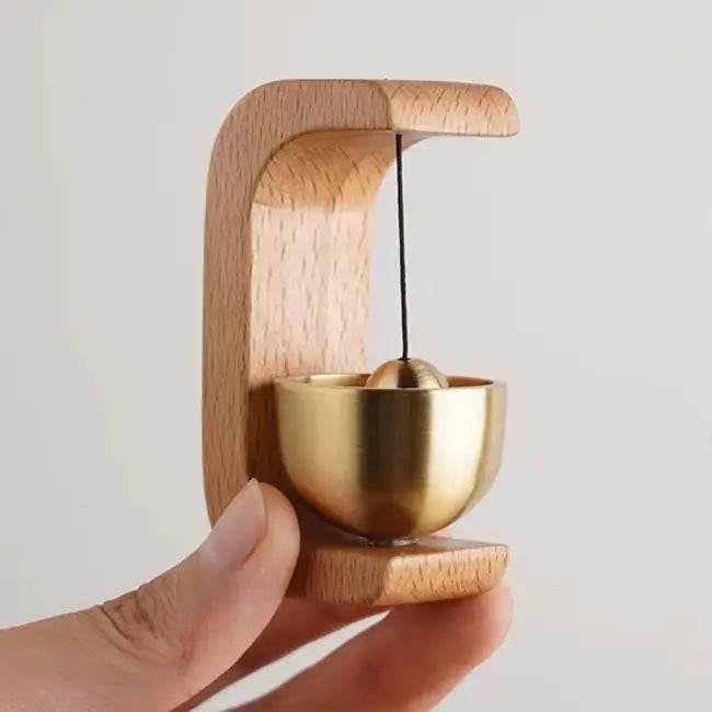 Vibrant Wooden Meditation Chime Set with Brass Elegance for Tranquility - Estalios