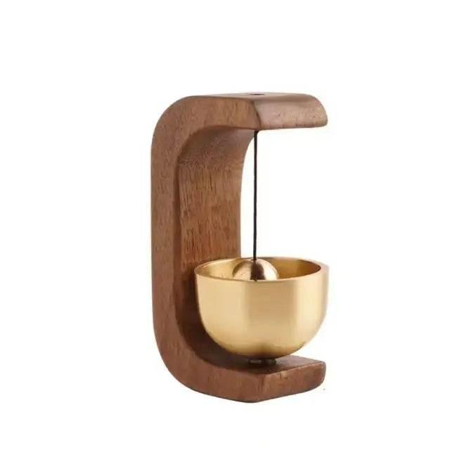 Vibrant Wooden Meditation Chime Set with Brass Elegance for Tranquility - Estalios