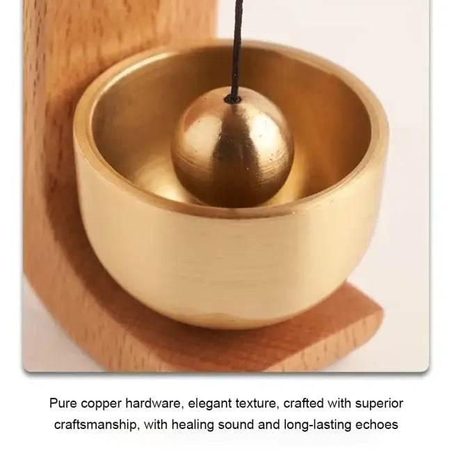 Vibrant Wooden Meditation Chime Set with Brass Elegance for Tranquility - Estalios