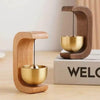 Vibrant Wooden Meditation Chime Set with Brass Elegance for Tranquility - Estalios