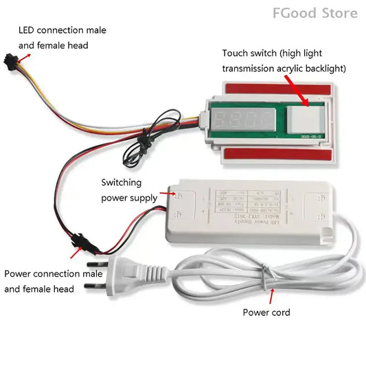 LED touch switch for 1pcs Mirror Lamp Dimmer Switch, 60W smart dimmer switch