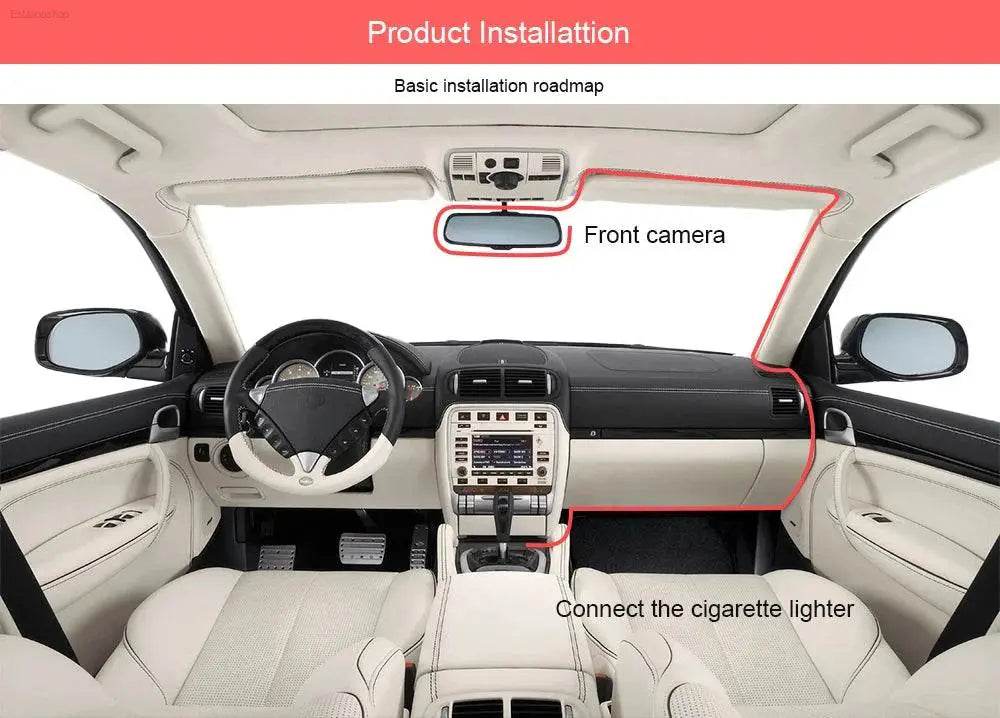 2/3 Channel Dash Cam for Car Front And Rear 1080P Video - Estalios