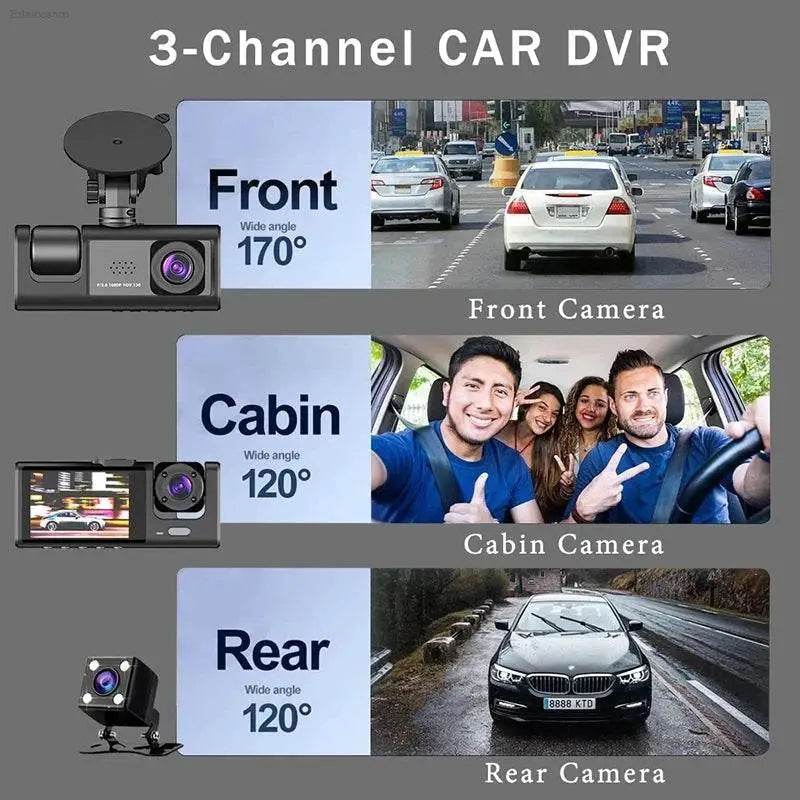 2/3 Channel Dash Cam for Car Front And Rear 1080P Video - Estalios