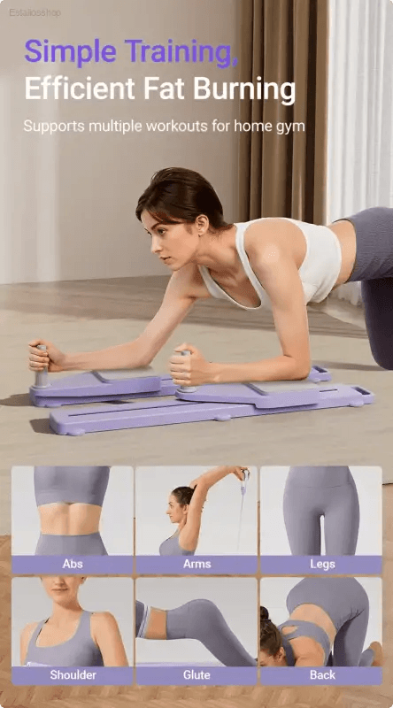 2-in-1 Abs & Ski Board - Portable Home Gym Trainer - Estalios