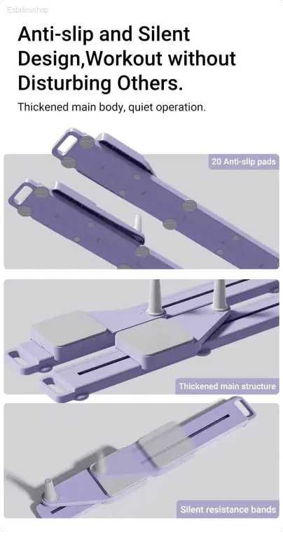 2-in-1 Abs & Ski Board - Portable Home Gym Trainer - Estalios