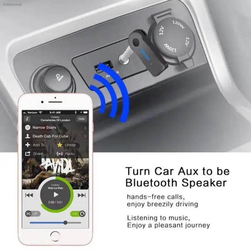 2 in 1 Bluetooth 5.0 Car Audio Receiver Adapter - Estalios