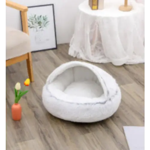 2 In 1 Dog And Cat Bed Pet Winter Bed Round Plush Warm Bed House Soft Long Plush Pets Bed Pet Products