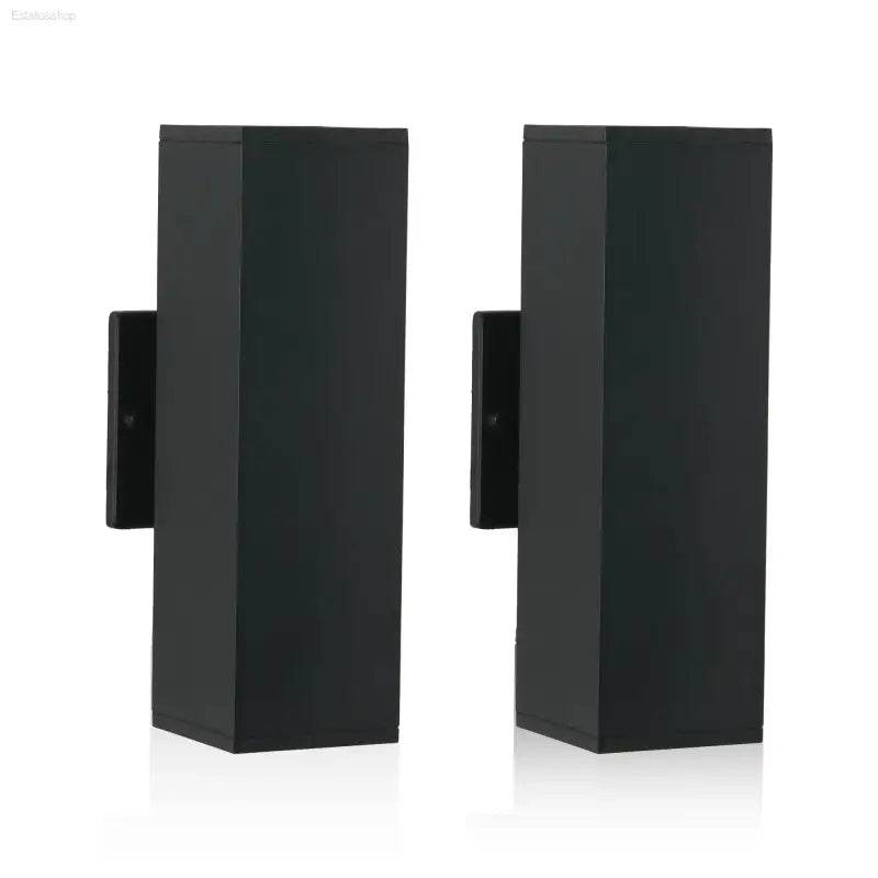2-Pack Outdoor Wall Light IP65 Waterproof GU10 Sconce Black - Estalios