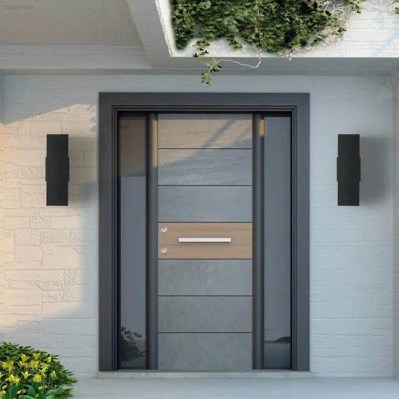 2-Pack Outdoor Wall Light IP65 Waterproof GU10 Sconce Black - Estalios