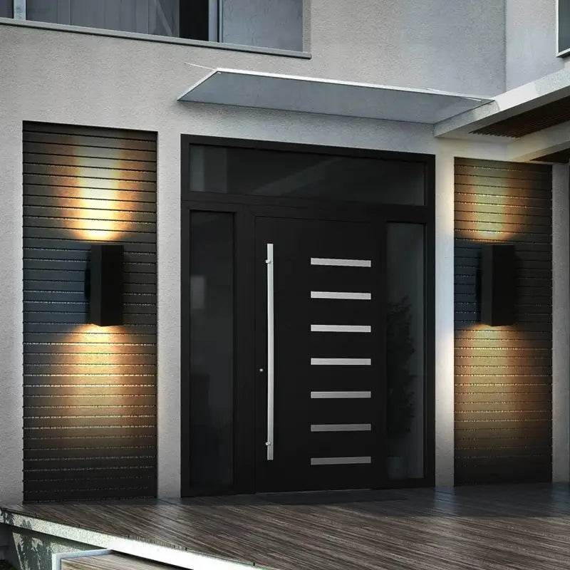 2-Pack Outdoor Wall Light IP65 Waterproof GU10 Sconce Black - Estalios