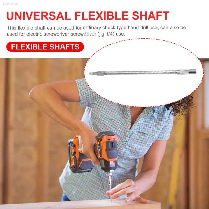 200/300mm Length Metal Flex Shaft Drill Bit Extension Tool - Estalios