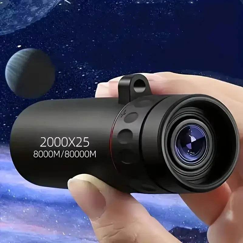 2000X25 HD Mini Monocular Telescope - Portable Phone Holder for Outdoor Camping, Hunting & Birdwatching - Estalios