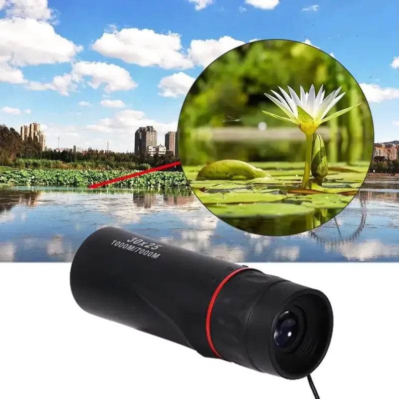 2000X25 HD Mini Monocular Telescope - Portable Phone Holder for Outdoor Camping, Hunting & Birdwatching - Estalios