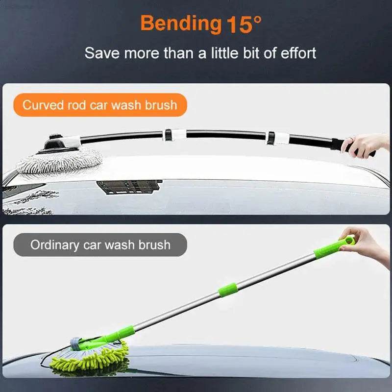 2022 New 15 Degree Bend Car Cleaning Brush with Telescoping Handle - Estalios