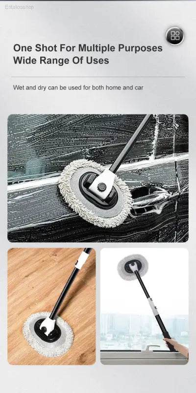 2022 New 15 Degree Bend Car Cleaning Brush with Telescoping Handle - Estalios
