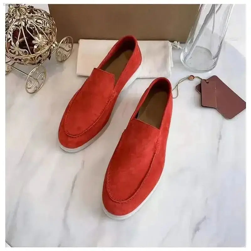 2023 Summer Leather British Kick Bean Shoes for Stylish Couples - EstaliosShop