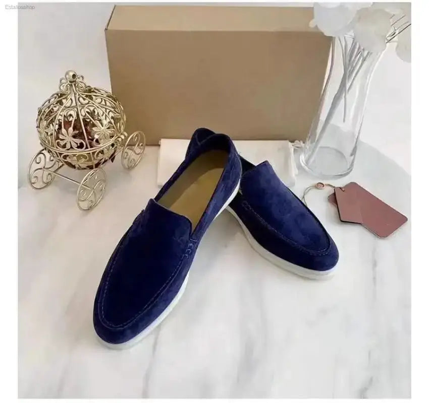 2023 Summer Leather British Kick Bean Shoes for Stylish Couples - EstaliosShop