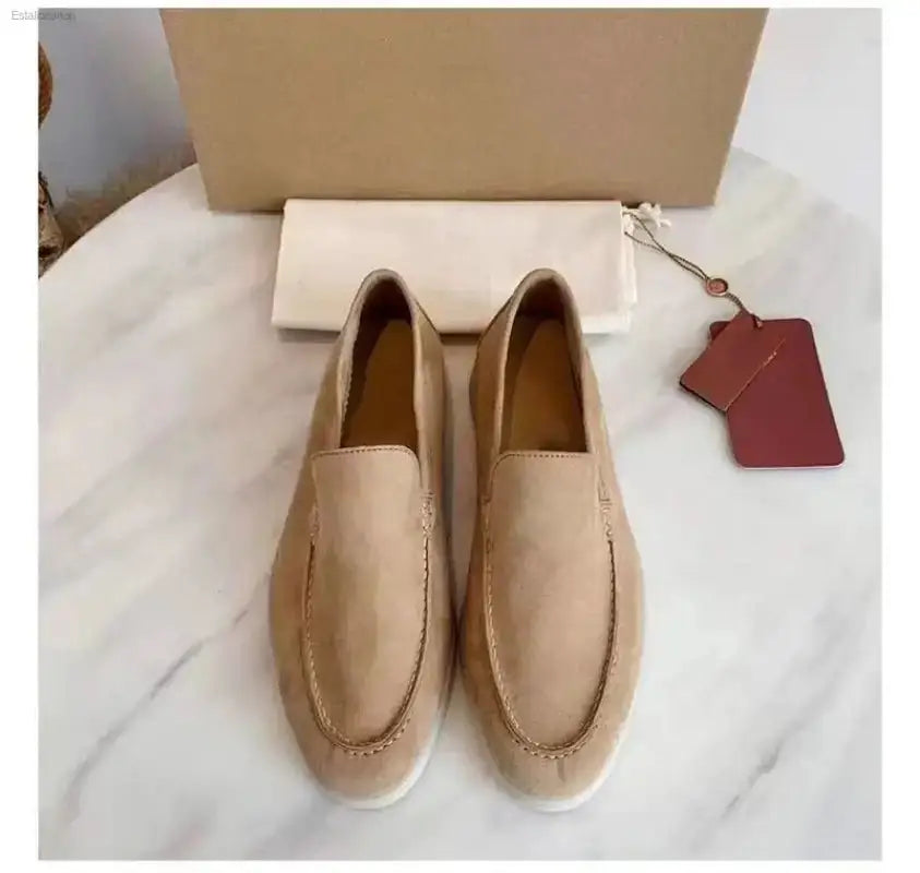 2023 Summer Leather British Kick Bean Shoes for Stylish Couples - EstaliosShop