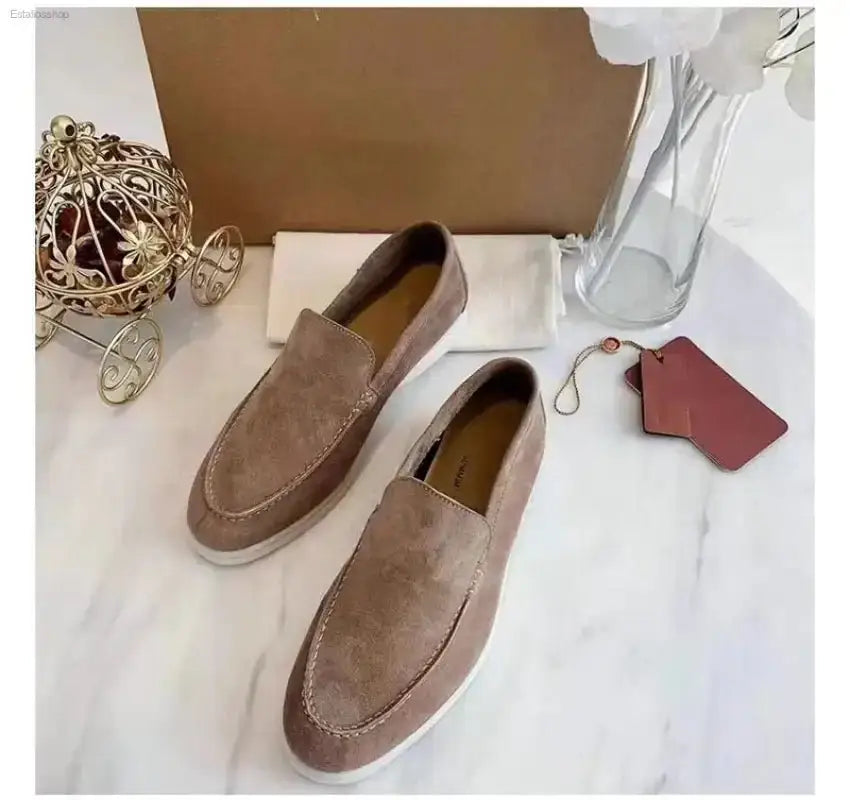 2023 Summer Leather British Kick Bean Shoes for Stylish Couples - EstaliosShop
