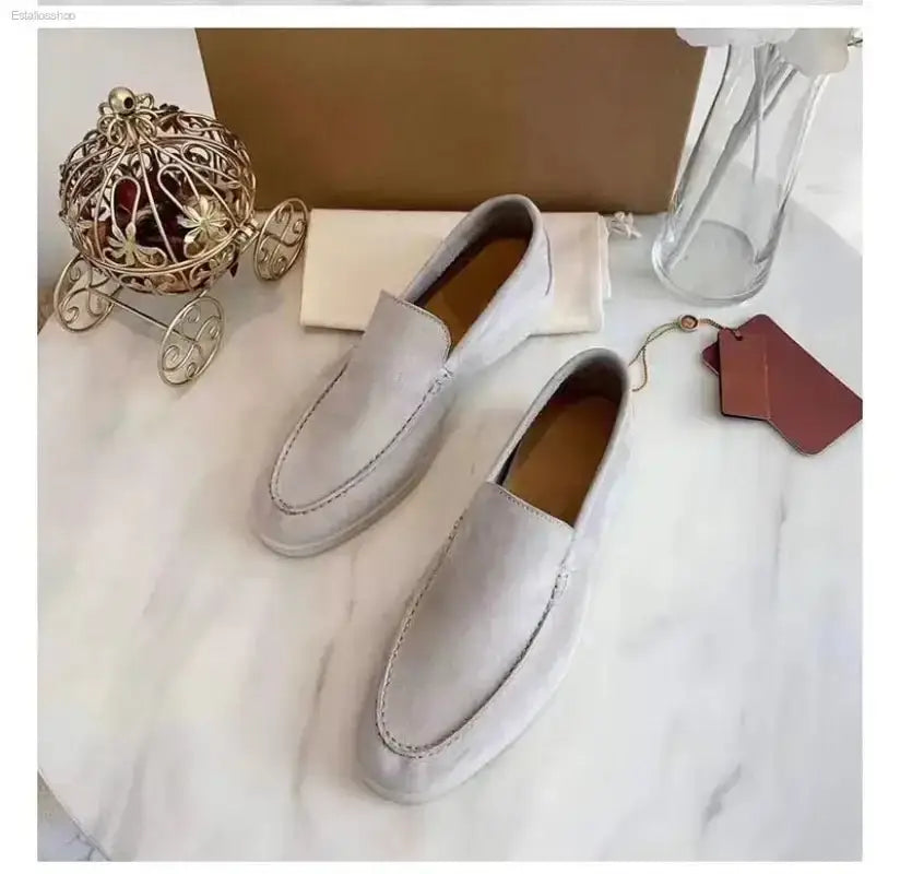 2023 Summer Leather British Kick Bean Shoes for Stylish Couples - EstaliosShop