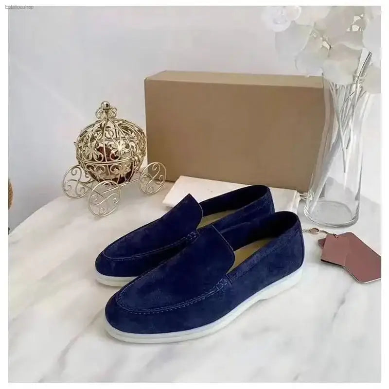 2023 Summer Leather British Kick Bean Shoes for Stylish Couples - EstaliosShop