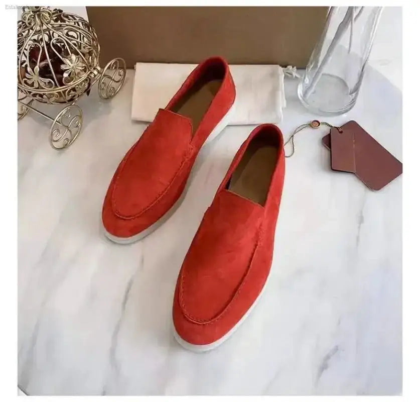 2023 Summer Leather British Kick Bean Shoes for Stylish Couples - EstaliosShop