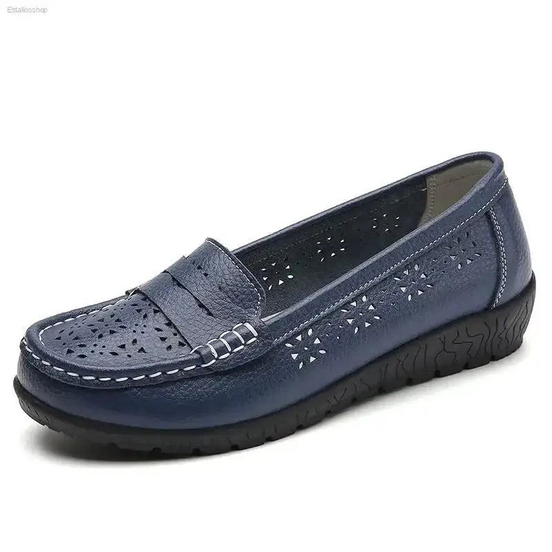 2024 Casual Women's Hollow Bean Shoes with Breathable Cow Muscle Soles for Nurses and Busy Moms - EstaliosShop