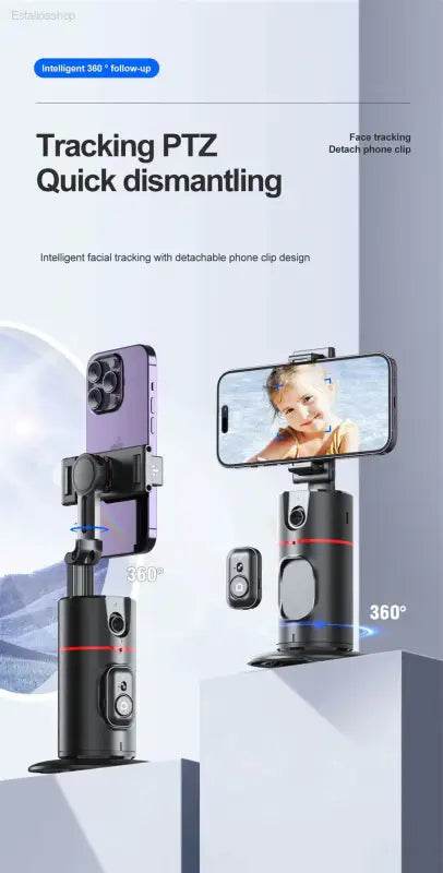 2025 New 360 Rotation Gimbal Stabilizer for Live Photography - Estalios