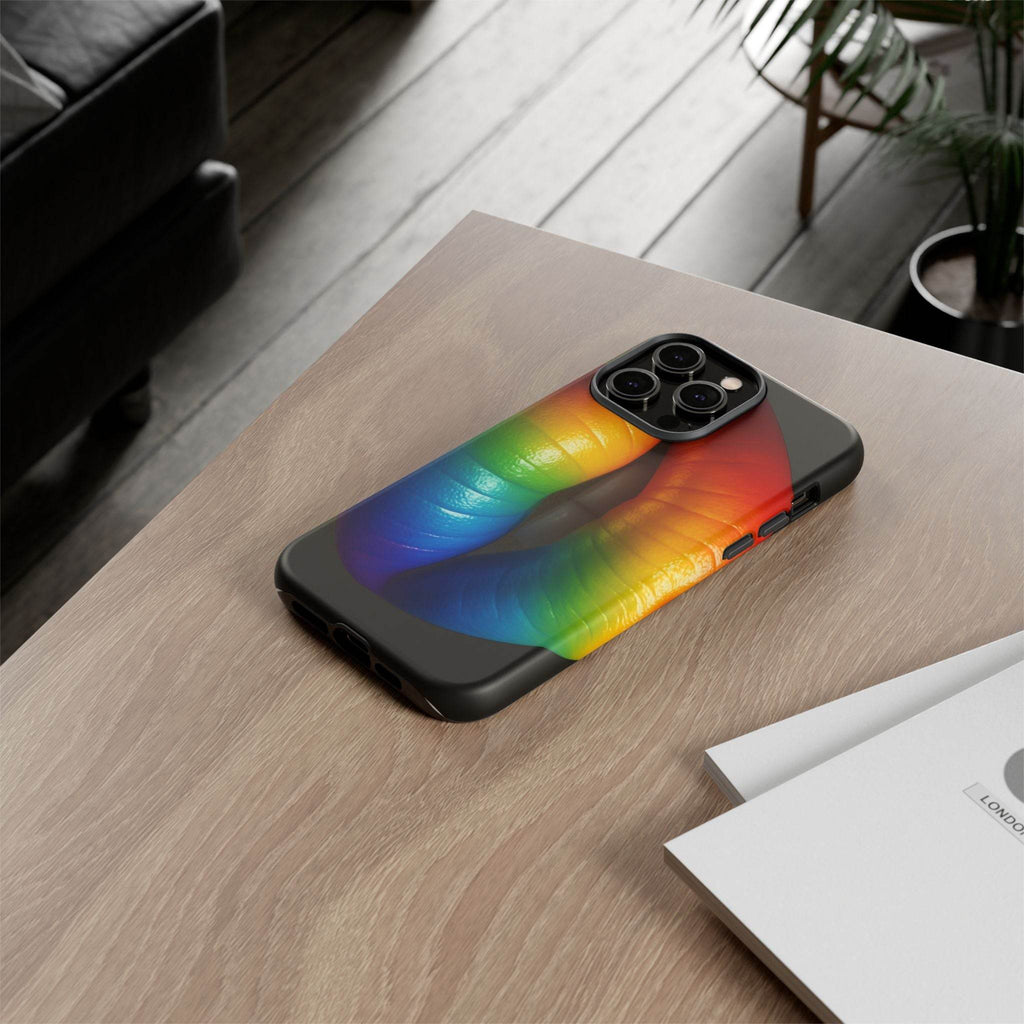 Rainbow Lips Phone Case - Tough Cover for LGBTQ+ Pride - Estalios