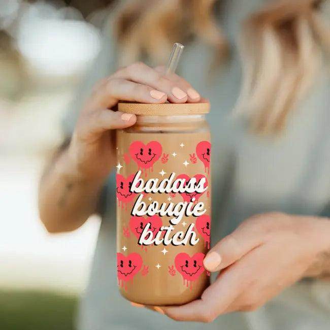 Heart Vibes Glass Tumbler for Joyful Sipping Everyday - Estalios