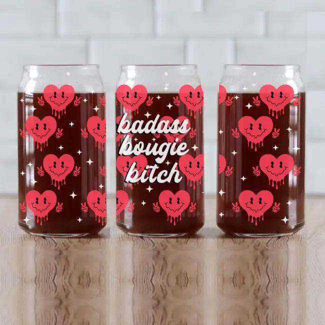 Heart Vibes Glass Tumbler for Joyful Sipping Everyday - Estalios