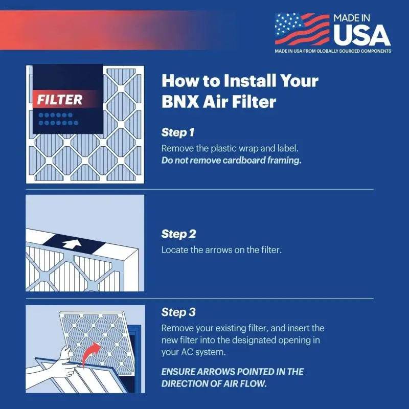 20x23x1 Air Filter 13 (12-Pack) - USA Made Allergy Filters - Estalios
