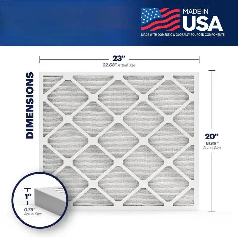 20x23x1 Air Filter 13 (12-Pack) - USA Made Allergy Filters - Estalios