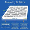 Air filter measurement guide.