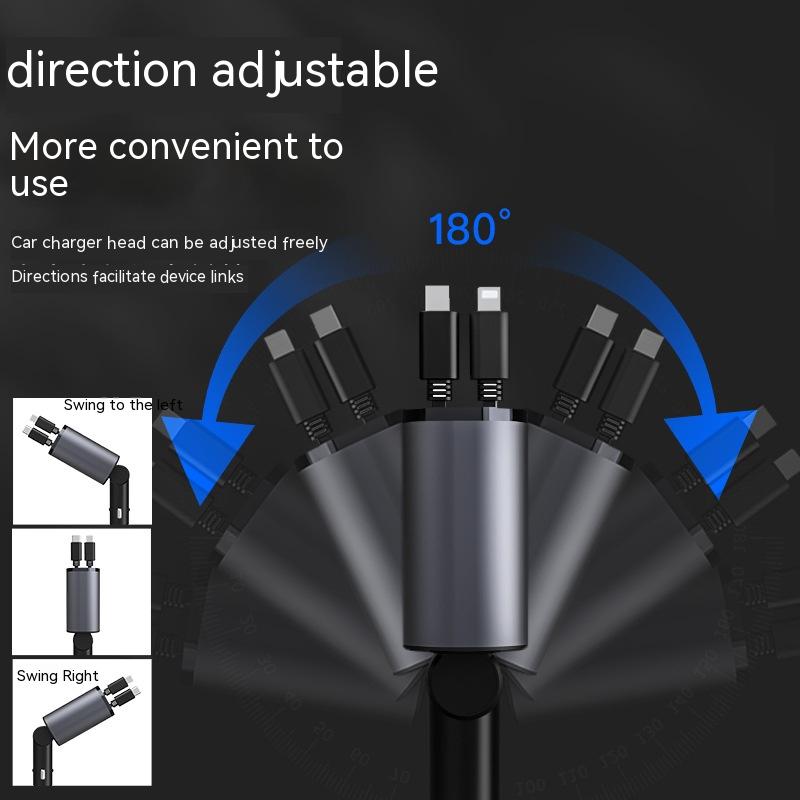 Metal Car Charger 100W Super Fast Charging Adapter