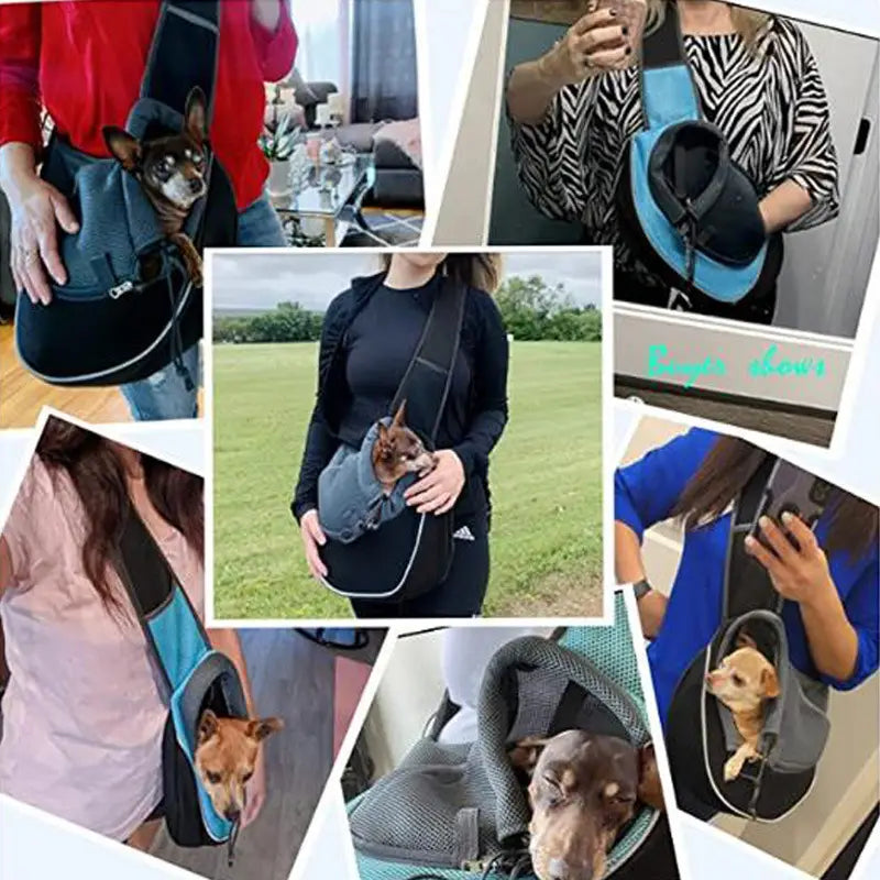 Carrying Pets Bag Women Outdoor Portable Crossbody Bag For Dogs Cats Pet Products