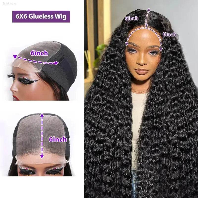 250 Density 13x6 13x7 HD Transparent Lace Frontal Wig - Estalios