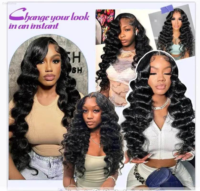 250 Density Loose Wave 13x6 HD Lace Front Wig 30 40 Inch - Estalios