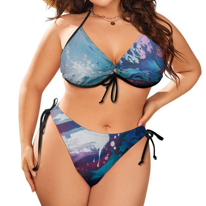 Large Size Bikini Swimsuit with Adjustable Straps - Estalios