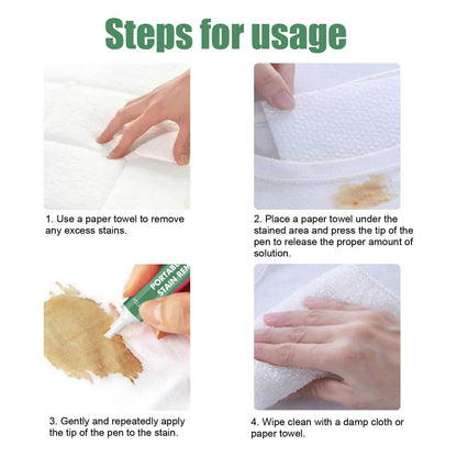 Portable Precision Stain Remover Pen for Yellow Clothes Cleaning - Estalios