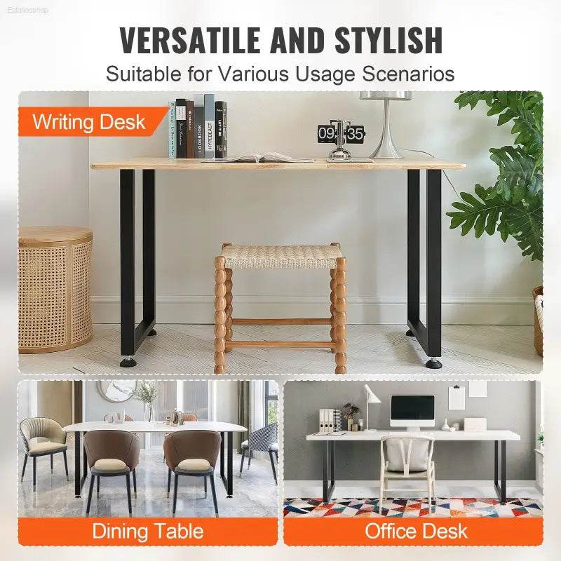 28 Inch Heavy Duty Adjustable Steel Table Legs Set of 2 - Estalios