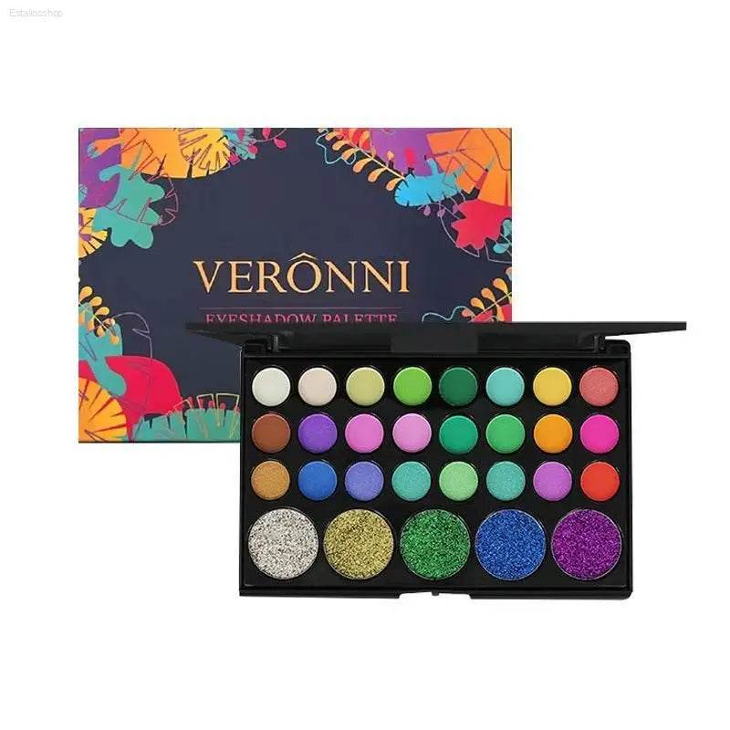 29-Color Earth-Tone Eyeshadow Palette for Smoky Makeup - Estalios