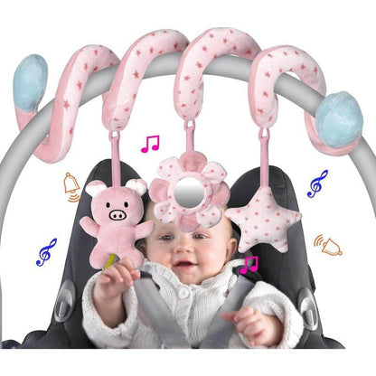 Car Seat Toys with Mirror and Rattles for Baby Play - Estalios